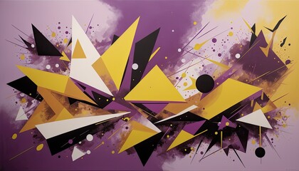 Geometric shape abstract background with circles triangles
