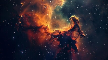 Obraz premium A majestic and awe-inspiring view of the Eagle Nebula, a region of star formation in the Milky Way Galaxy