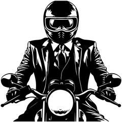 Biker In Suit