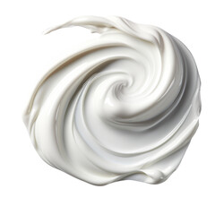 Face cream smear isolated on transparent background