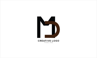 MD DM Abstract initial monogram letter alphabet logo design