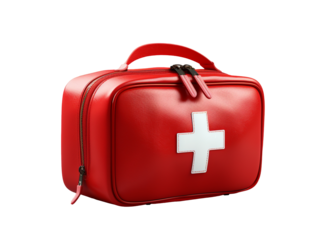 First Aid Bag Kit isolated on transparent background