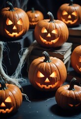 spooky Halloween pumkin background