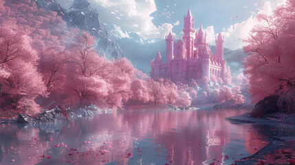 Pink princess castle