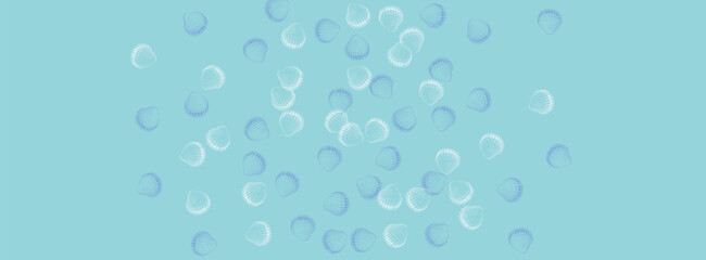 Navy Starfish Background Blue Vector. Snail Isolated Illustration. Doodle Wallpaper. White Shellfish Abstract Set.