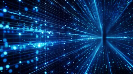 Abstract dark blue futuristic digital grid. background hyper realistic 