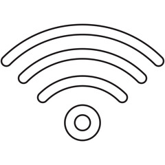 Wi-fi wireless internet signal flat icon for apps