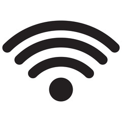 Wi-fi wireless internet signal flat icon for apps