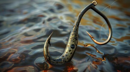 Fishing hook hyper realistic 