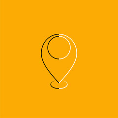 Location, pin, pointer icon symbol design, simple shape vector icon of location point