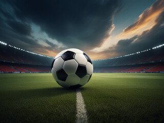 Soccer ball in the stadium | Football Background Image 2024