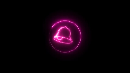 Abstract neon geometric security alert and neon tool icon illustration.