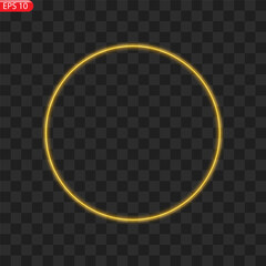Fiery light circles glow effect, sparkling golden glitter. Vector illustration.