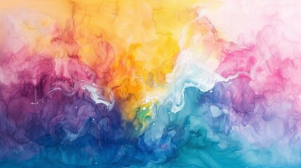 Watercolor blot painting. Canvas texture horizontal abstract background. hyper realistic 