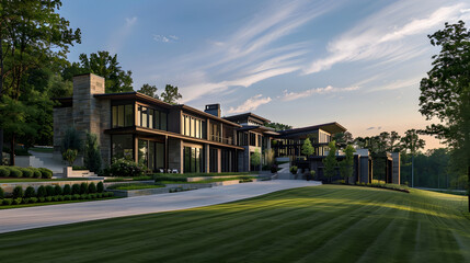 Luxury Modern Home Amidst Scenic Tennessee Landscape: Harmony of Architecture and Nature