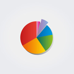 Fototapeta premium Icône Logo Abstrait Types de Diagrammes Graphiques - Multicolore - Direction Analyse Objectif Croissance - Formes Variées Vecteur
