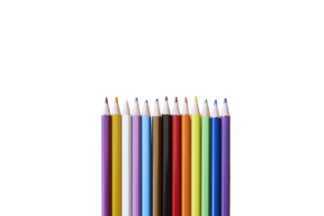 lgbtq+ symbol. Transparent image of color pencils with new lgbt flag colors