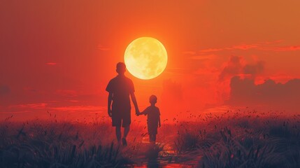 Fototapeta premium Celebrating Father's Day with Love and Appreciation Generative AI