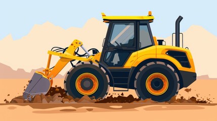 Skid Steer Loader for Efficient Land Work: Bulldozer Vehicle for Confined Areas with Shoveling
