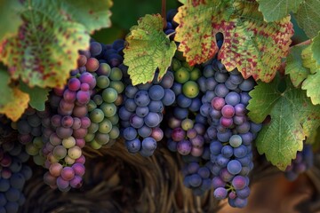 Grapevine During Veraison for Wine Growing and Agriculture
