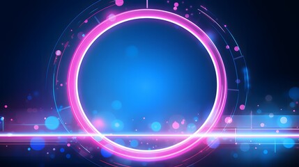 Obraz premium pink and blue Abstract technology background circles digital hi-tech technology design background. concept innovation. vector illustration