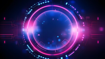 pink and blue Abstract technology background circles digital hi-tech technology design background. concept innovation. vector illustration