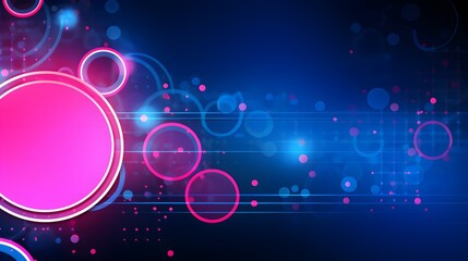 Fototapeta premium pink and blue Abstract technology background circles digital hi-tech technology design background. concept innovation. vector illustration