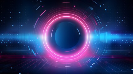 Fototapeta premium pink and blue Abstract technology background circles digital hi-tech technology design background. concept innovation. vector illustration