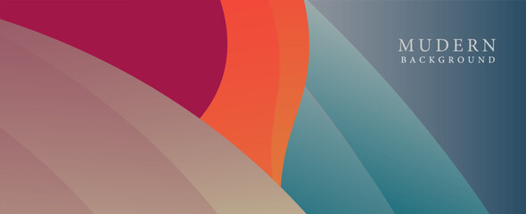 Modern blue gradient background with waves. vector