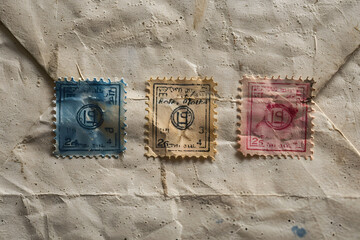 Three Stamps on Paper