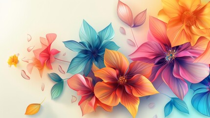 Vibrant Floral Banner for Celebratory Occasions Generative AI
