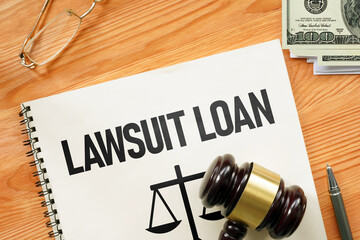 Lawsuit loan is shown using the text
