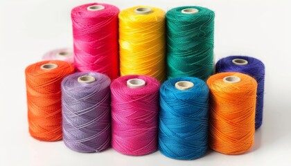 Thread on tube colored spools various materials