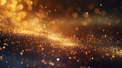 Abstract wallpaper with sparkling light gradient from gold to bronze luxurious design