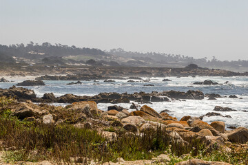 the unique and breathtaking panoramic view at the coastline of Monterey bay at the famous 17 mile...