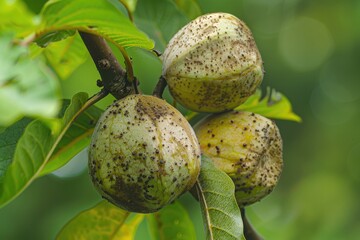 Fototapeta premium Combatting Walnut Anthracnose: Understanding the Fungal Disease and its Impact on Walnut Trees