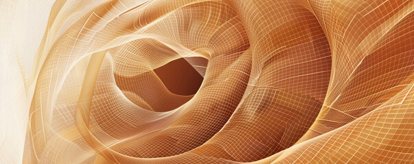 Caramel swirl gradient from creamy beige to rich brown in a sweet abstract wireframe warm  inviting