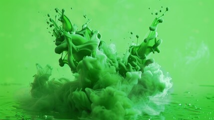 Ink Drop Animation for Mother's Day Green Screen Generative AI