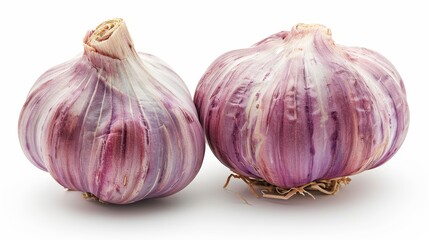 Fresh organic garlic bulbs.
