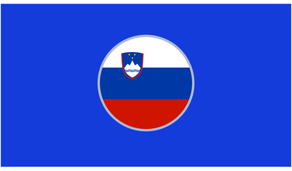Slovenia Flag Emblem European Nations 2024 Teams Countries European Germany Football Symbol Logo Design Vector Illustration