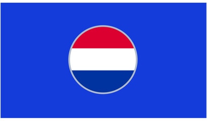 Netherlands Flag Emblem European Nations 2024 Teams Countries European Germany Football Symbol Logo Design Vector Illustration