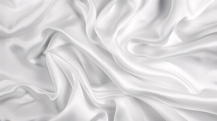 Fototapeta premium white wrinkled satin silk cloth texture background