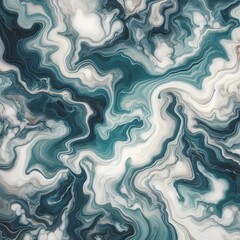 series of waves of blue and white marble background