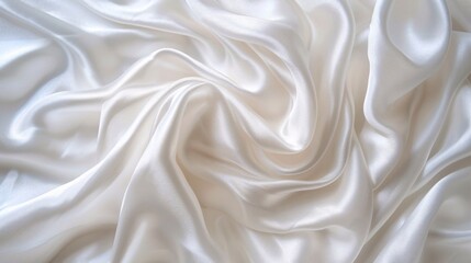 Fototapeta premium white wrinkled satin silk cloth texture background