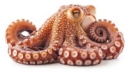 Octopus on white background.