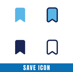 Fototapeta premium Simple Save icons in different designs vector set