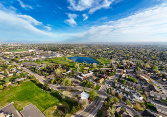 Fototapeta premium city aerial view