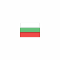 bulgaria national flag minimalistic vector