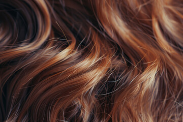 A close up of a woman's hair, with a focus on the texture and shine of the hair