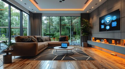 Futuristic Smart Home Technology Seamless Integration